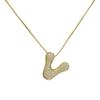 Luxury Zircon 26 English Letter Pendant Necklace for Women Gold Plated Stainless Steel Chain Fat Alphabet Hip Hop Necklace