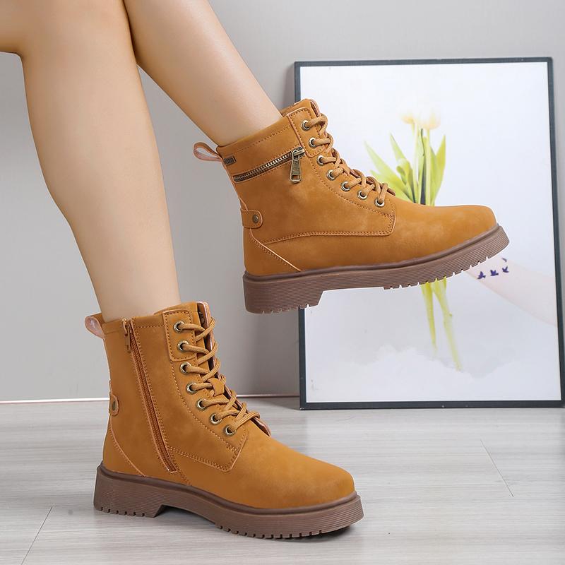 Зимние новые стильные удобные модные женские туфли с молнией — фото 3