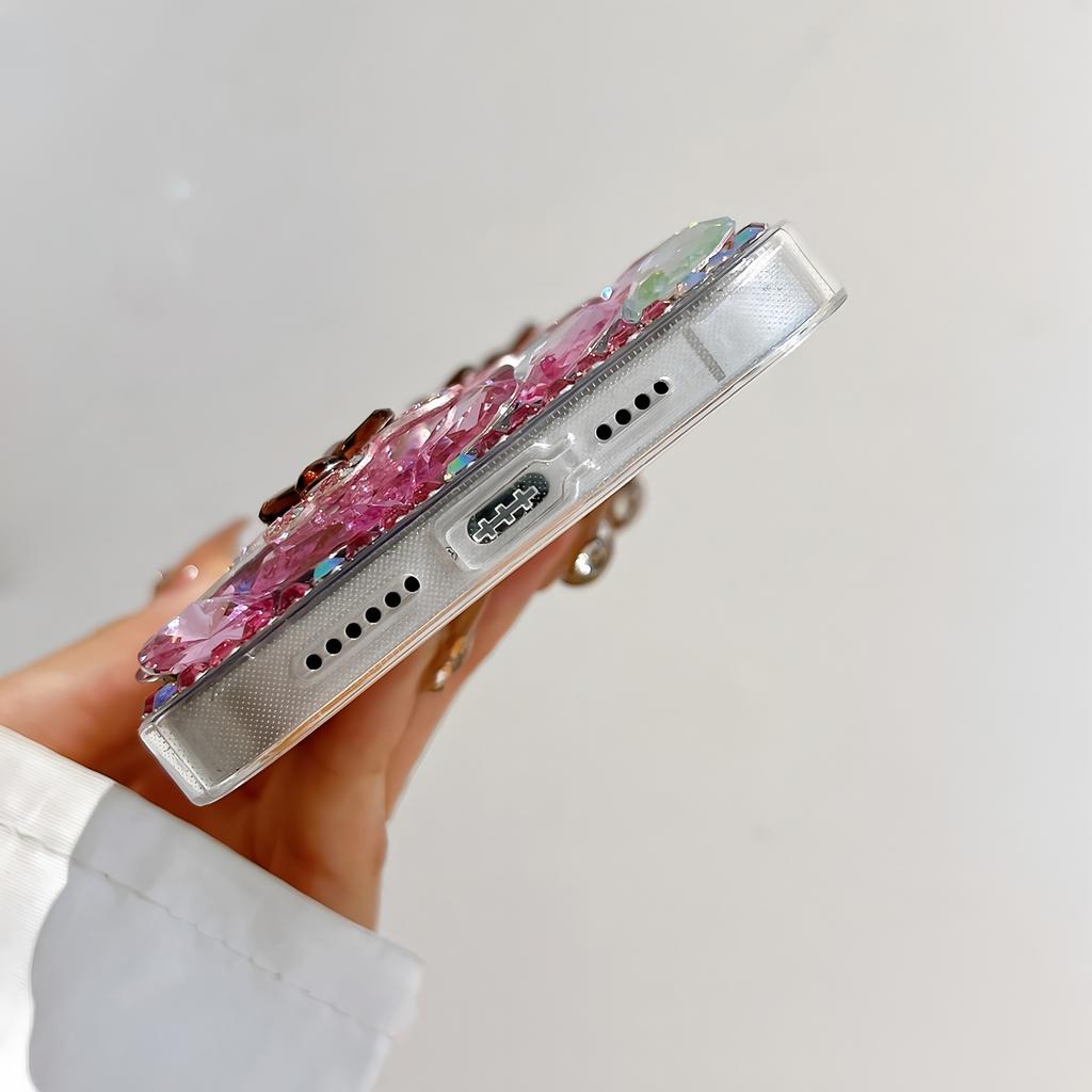 Glitter Rhinestone Clover Flower Crystal Diamond Bling Sparkle Case For Samsung Galaxy A57 A37 A56 A36 A26 A55 A35 A25 A54 A34 A24 A52 A72 4G 5G