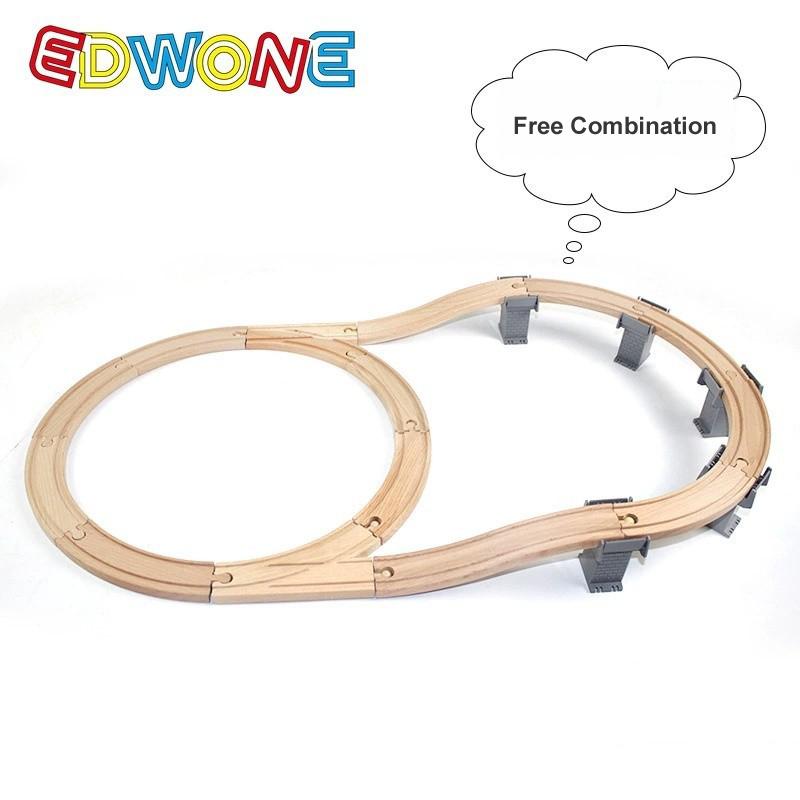 All Kinds Wooden Track Accessories Wooden Railway Train Track Parts Fit for Brand Wood Tracks Railway Toys for Children Gifts