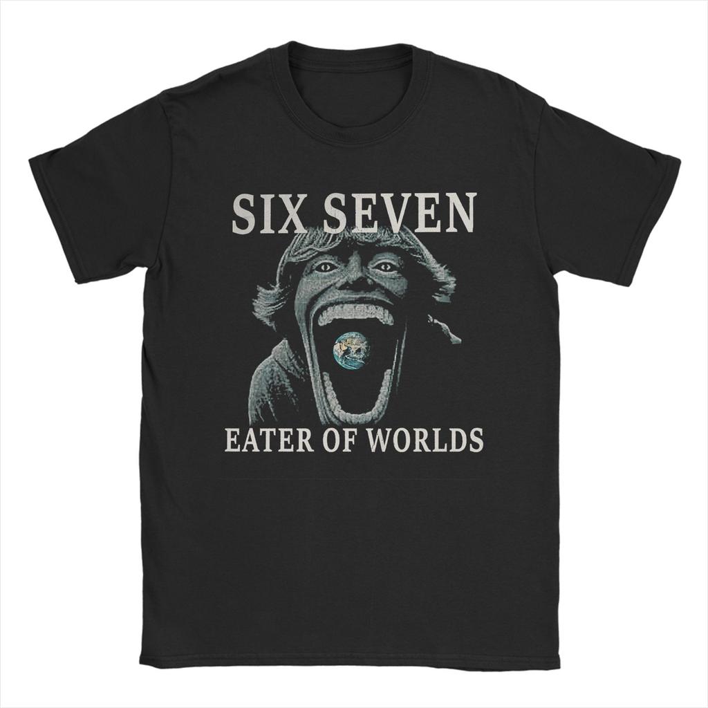 Men Women Fun Six Seven 6 7 Meme T Shirts  Cotton Clothing Funny Short Sleeve Crew Neck Tee Shirt Big Size T-Shirt