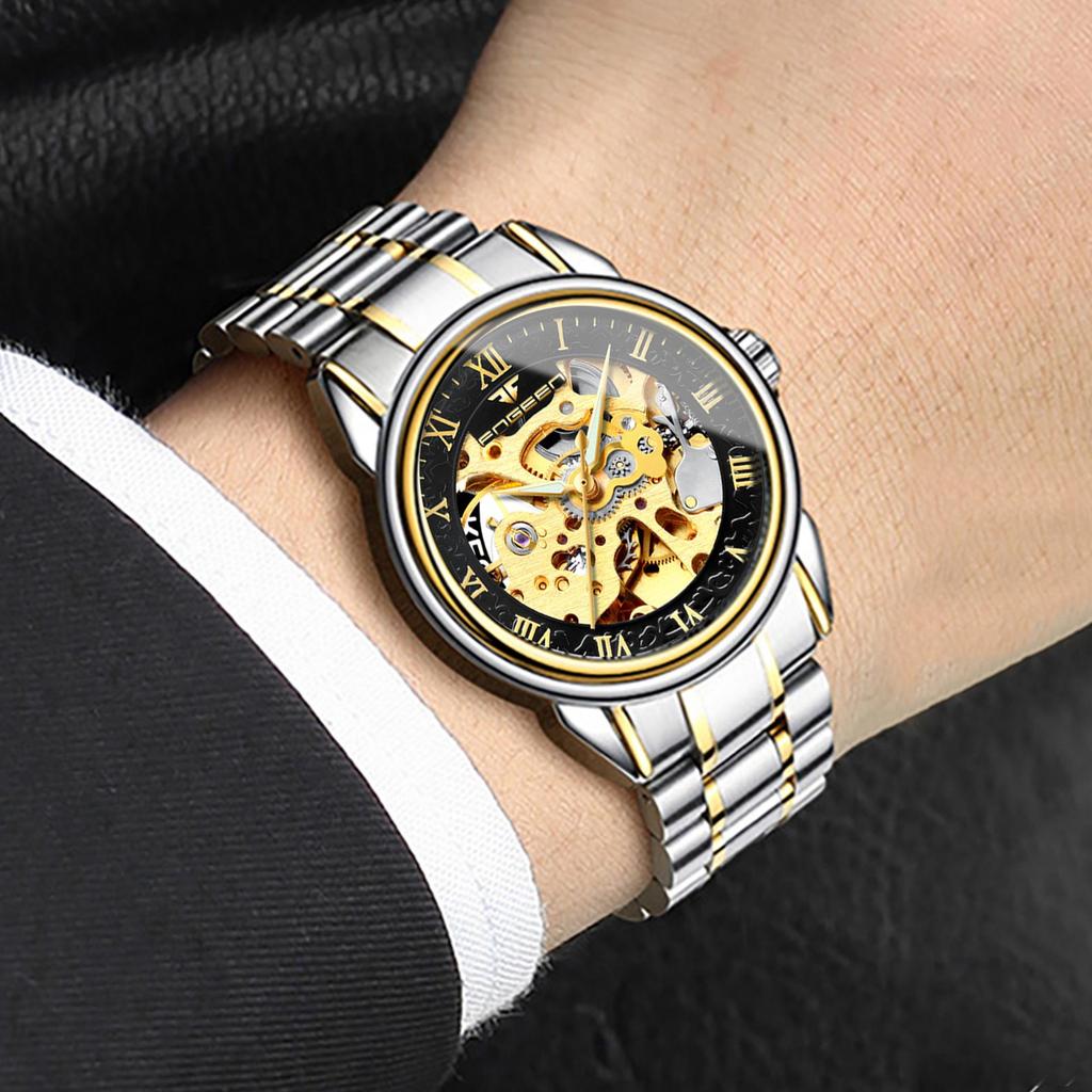 Fen Zun Men's Waterproof Fashion Automatic Skeleton Watch
