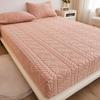 Solid Floral Color Pattern Plush Bedspread Set Mattress Full Cover Protective