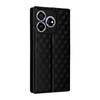 Cubic Grid Texture Flip Leather Phone Case