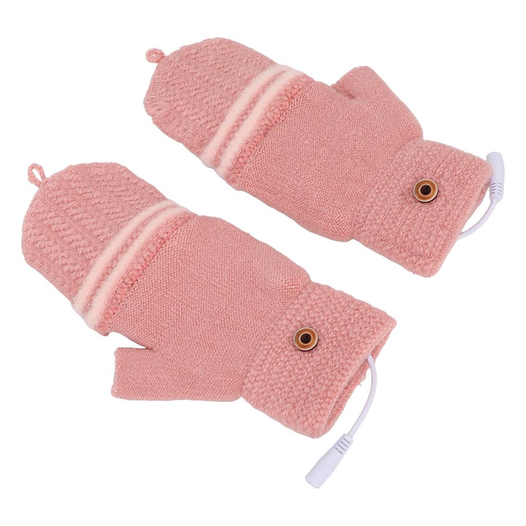 Heated Mitten Gloves Double Sided Heating Promote Blood Circulation USB Hand Warmers for Winter Warmth