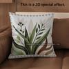 2D Floral Embroidered Pattern Digital Pillow Covers Pattern Cushion Cover Suitable For Sofa Bedroom Car Pillow Cover