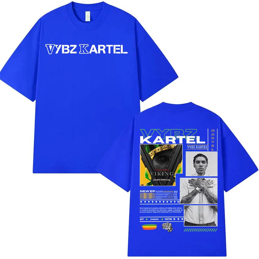 2025 Summer Rapper Vybz Kartel Album Graphic Mens Hip Hop Gothic Short Sleeve TShirt Retro 100 Pure Cotton Printed Tshirt
