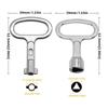 Triangular Slotted Key Wrench, Mini Multi-purpose Tool for Distribution Box, Electric Cabinet, Elevator Door & Valve Lock