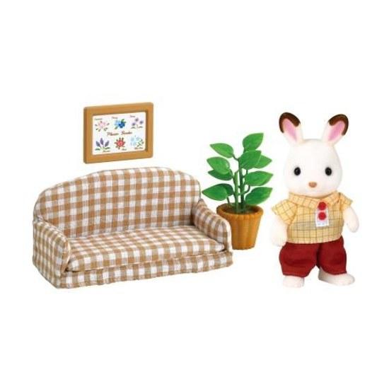 Sylvanian Families Doll Furniture Set Chocolate Rabbit Father DF-07 ST Mark Certified 3 years older Toy Dollhouse EPOCH