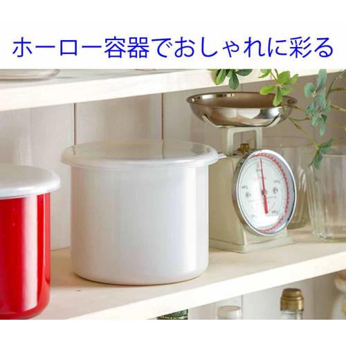 Takagi Metal Heat-Resistant Storage Container, Canister, Enamel, 14cm, 1.9L, Dishwasher Safe, FS-14W