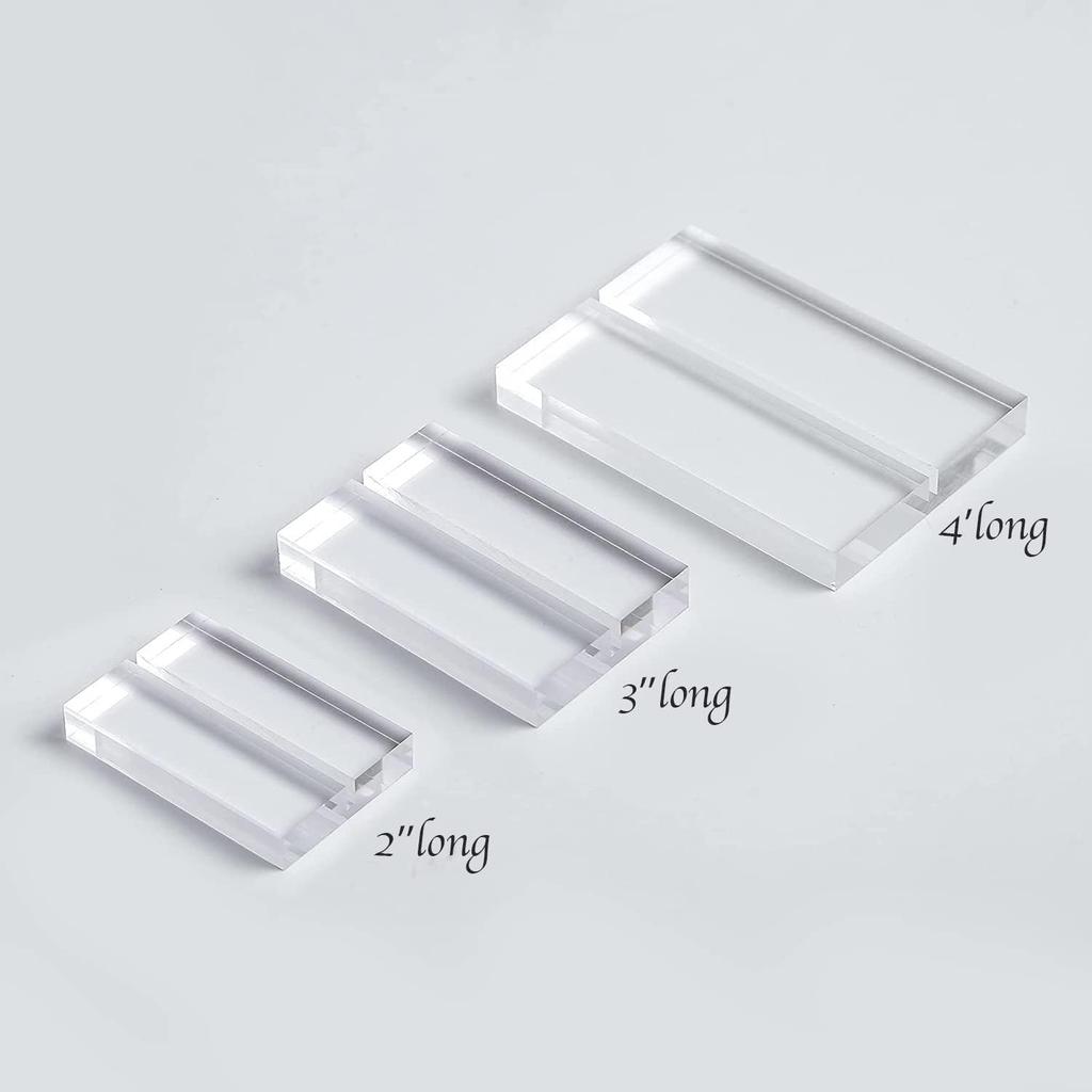 UNIQOOO 2" Clear Acrylic Stand | 18 Pack 3mm Slot Wedding Sign Holders, Perfect for Wedding, Table Number, Exhibition, Office, Restaurant, Business