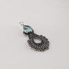 Sky Blue Topaz Gemstone 925 Sterling Silver Jewelry Women Oxidize Pendant 1.8" For Mother's Day Gift CP-45-9