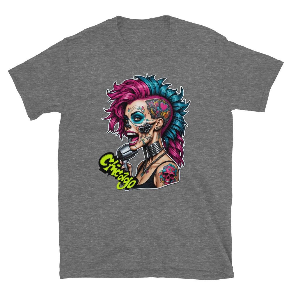 Unisex classic tee T-Shirt Skull Design New Colourful Print S разноцветный