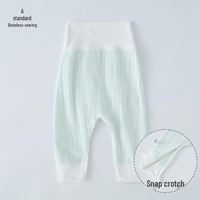 

Детские штанишки с высокой талией и застежкой-кнопкой в области промежности - Защита животика для новорожденных, Идеальны для весны и осени 59