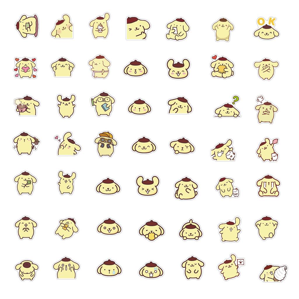 50/100PCS Sanrio Pompompurin Cartoon Stickers Waterproof Graffiti Phone Laptop Luggage Guitar Notebook Stickers Decals Kids Toys