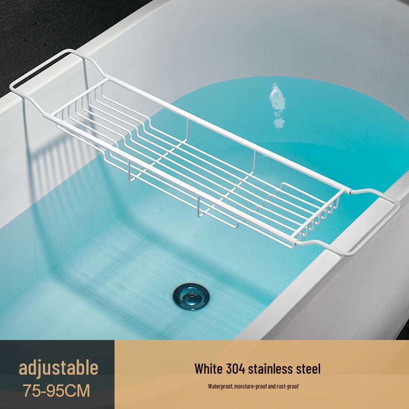 

Подставка для ванной из нержавеющей стали с мраморной столешницей: Выдвижное хранилище для стекания воды для телефонов и планшетов.