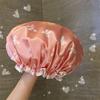 Colorful Reusable Shower Cap with Elastic Band Thicken Bathing Hat for Women Perfect for Hair Salon Bathing Accessory Waterproof