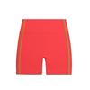 Adidas X Ivy Park Collaboration Real Coral Striped High-Waisted Elastic Sports Shorts Women Shorts Coral-Pink GR1400