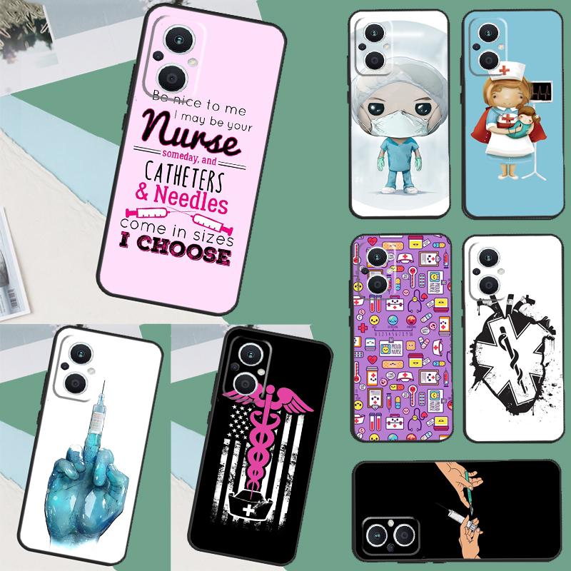 Medicine Doctor Nurse Case For OPPO Reno 12F 12 13 11 F 8T 7 8 10 Pro OPPO Find X8 X6 Pro X3 X5 Lite Phone Cover