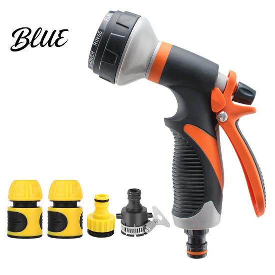 Garden Hose Nozzle Nozzle High Pressure Heavy Duty Hand Strong Spray Water Sprayer Adjustable for Plants Watering Car Washing Sidewalk Cleaning