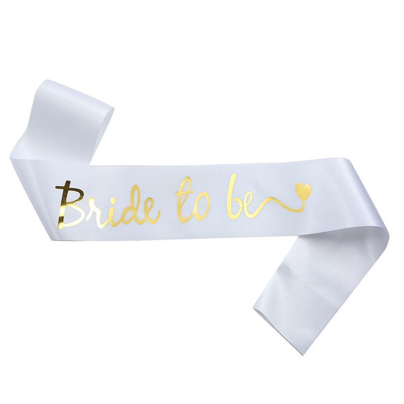 Gold Foil Bachelorette Party Sash Set: 'BRIDE TO BE' & 'TEAM BRIDE'