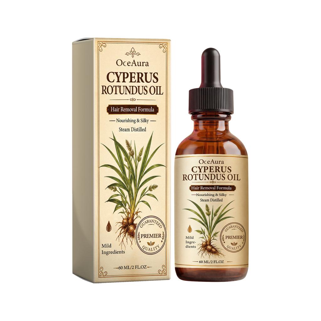 Hair Removal Oil with Cyperus Rotundus Extract for Smooth Skin