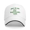 Spring Casual Baseball Cap My Boyfriend Letter Green Outdoor Sport Hip Hop Hats For Couple Women Sun  y2k Cute Baseball Caps