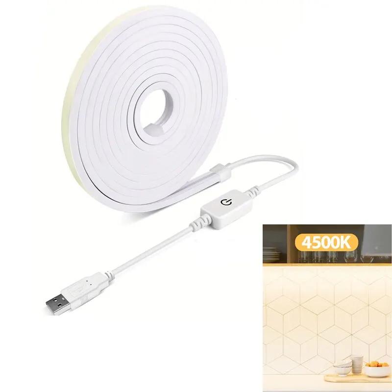 Touch Sensor Neon LED Strips USB 5V Dimmable 120LED/M DIY Home Decor Flexible Tape Neon Signs Belt Waterproof Lighting Lamp