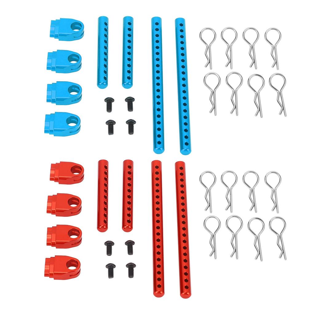 RC Car Shell Post Sturdy Shockproof Aluminum Alloy Car Shell Column with R Pins for 1:10 Road Racing