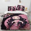 Demon Slayer Bedding Set Kamado Nezuko Duvet Cover Pillowcase King Queen Full Single Size Boys Teen Gift Anime Bed Linen
