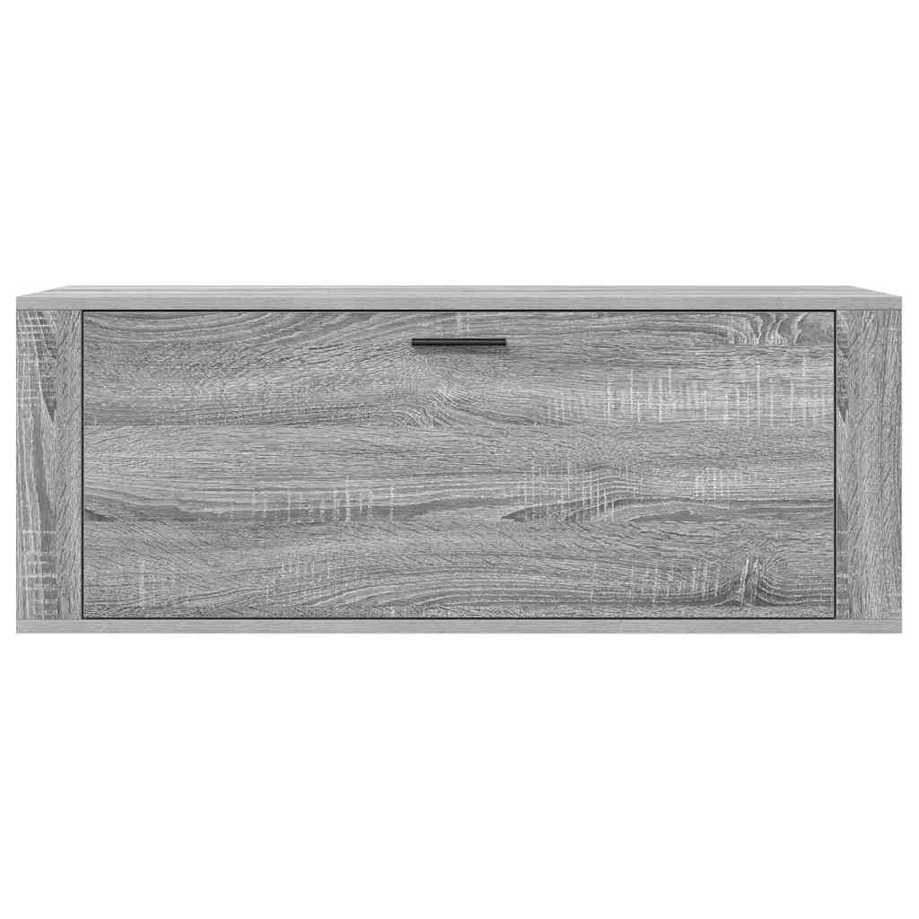 Wall Mounted Shoe Cabinet Gray Sonoma 100x35x38 cm Particleboard