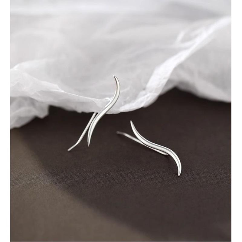 

2024 Wave Streamline Earrings: Simple, Trendy Design with a Cold Style for Women