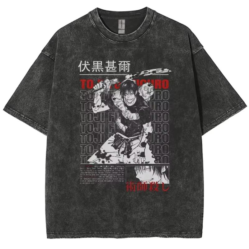 Gojo Satoru Mens Anime Jujutsu Kaisen Summer Harajuku TShirt  Cotton Fitness Vintage Street Women Casual Short Sleeve
