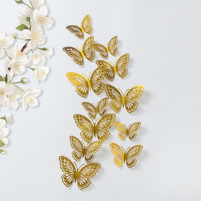 High-End 3D Butterfly Wall Stickers for Living Room & Bedroom Decor
