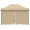 Vidaxl Pop-Up Party Tent with 4 Walls, Beige