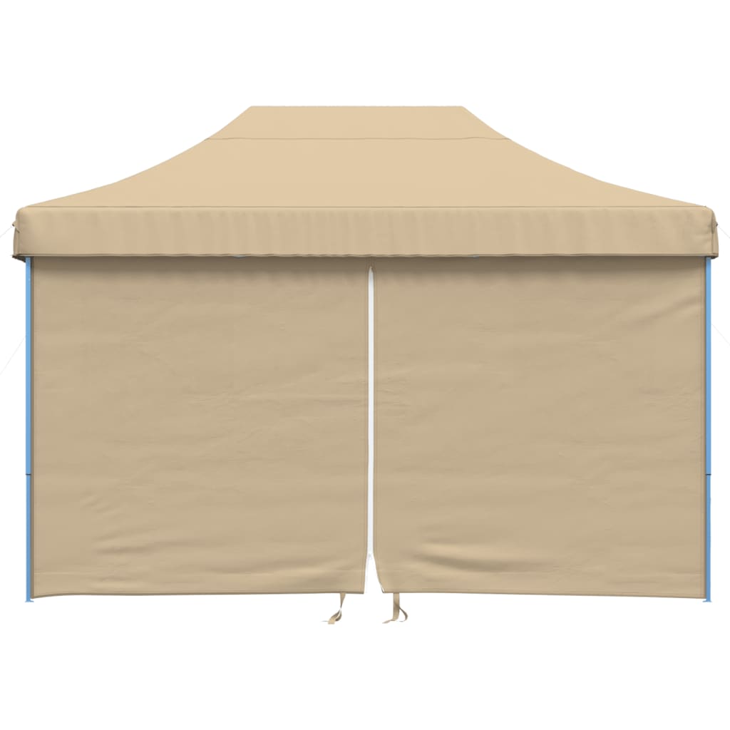 Vidaxl Pop-Up Party Tent with 4 Walls, Beige