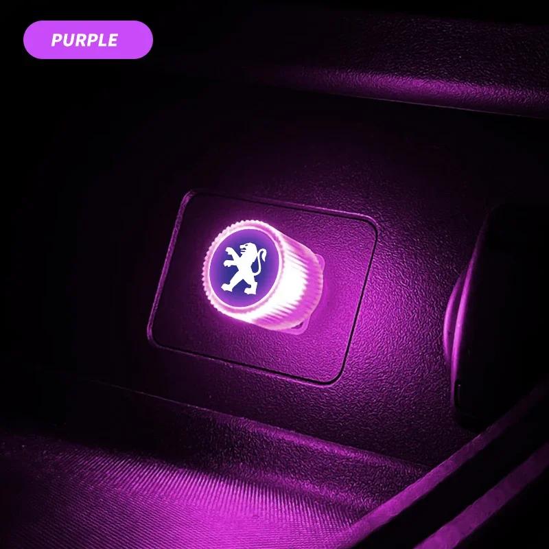 For Peugeot 1pcs New USB Car LED Light Auto Interior Atmosphere Light Car Accessories For Peugeot 206 208 306 307 308 407 408 50