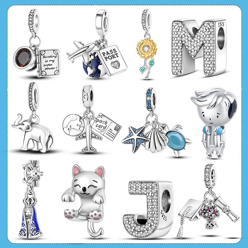 Copper Airplane Travel Graduate Charm Mum Love Angel Beads Fit Original Charm Bracelet Jewelry Making Diy Gift