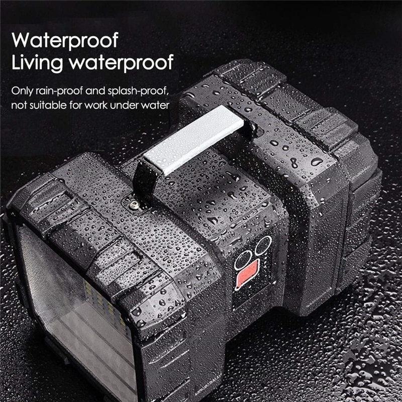 Ultra-Bright 40W Double Heads Flashlight L2+35 SMD Lamp Beads Searchlight USB Rechargeable Portable Outdoor Emergency Light