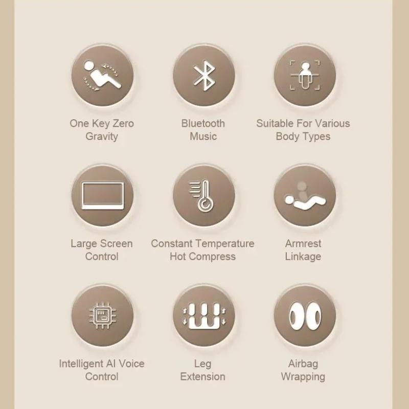 3 Years Warranty 4D 8 Presumed Point Massage Track Massage Chair Zero Gravity Massage Armchair Full Body Airbag Massage Sofa Touchscreen Office