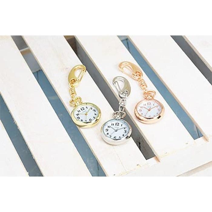 J-AXIS Pocket Watch Style Keychain Watch Retro Easy-to-Read Gold One Size SP107