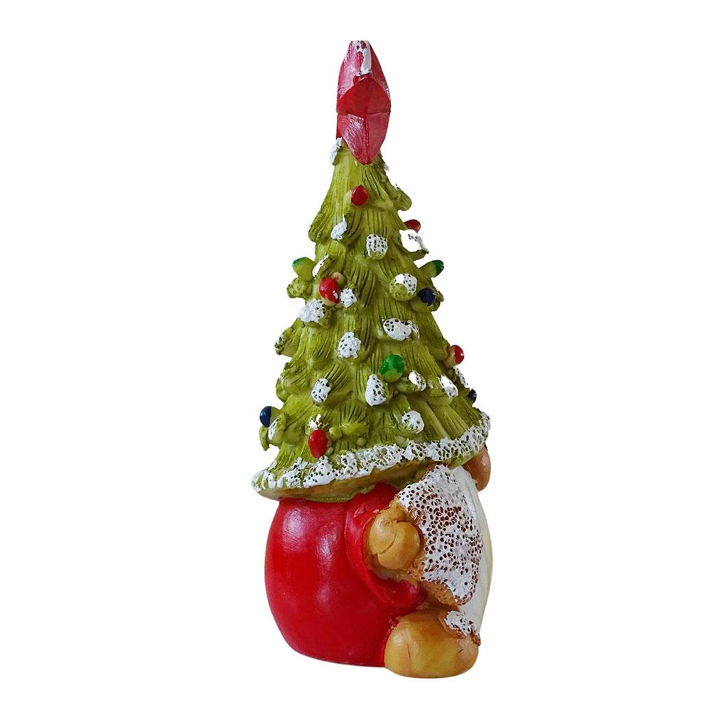 Resin Gnome Christmas Tree Tabletop Christmas Tree Resin Crafts Gnome Statue Home Ornaments Christmas Decoration
