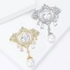 Baroque Pearl Brooch for Women: Elegant Tassel Design with Zircon Crystal Accents