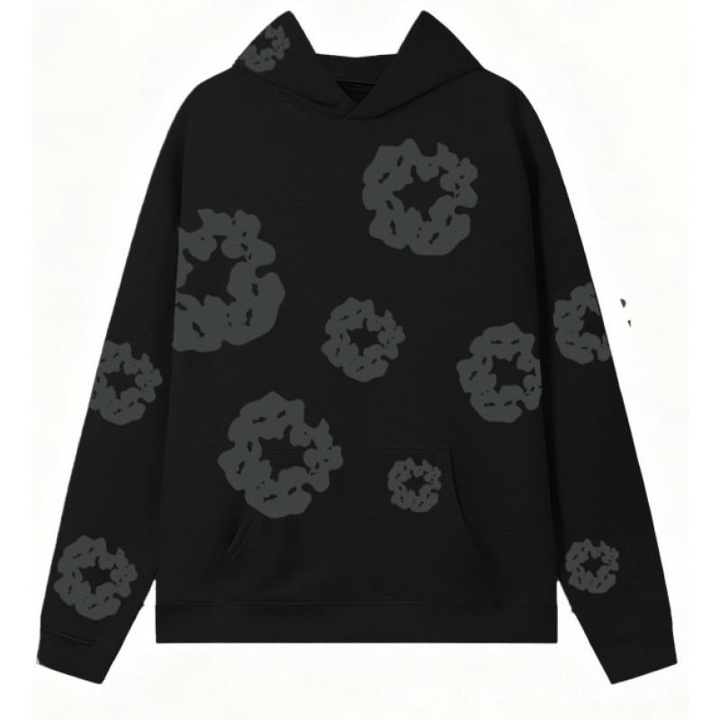 Set Felpa Streetwear Donna Stampa Kapok Vestibilità Larga Manica Lunga Outfit Casual