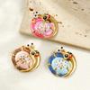 1pc Stainless Steel Charms 18K Gold Plated Snail Animal Pearlized  Multicolor Enamel Pendant DIY Necklace Jewelry 4.3cm X 4.3cm