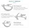 BAMOER 1PC 925 Sterling Silber Stern und Mond Ohr Manschette Pave Fassung CZ Glänzende Ohrclip für Frauen Geburtstagsgeschenk Feiner Schmuck