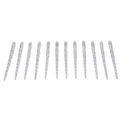 12 Piece Set Christmas Tree Decoration Icicle Ornaments Easy To Hang