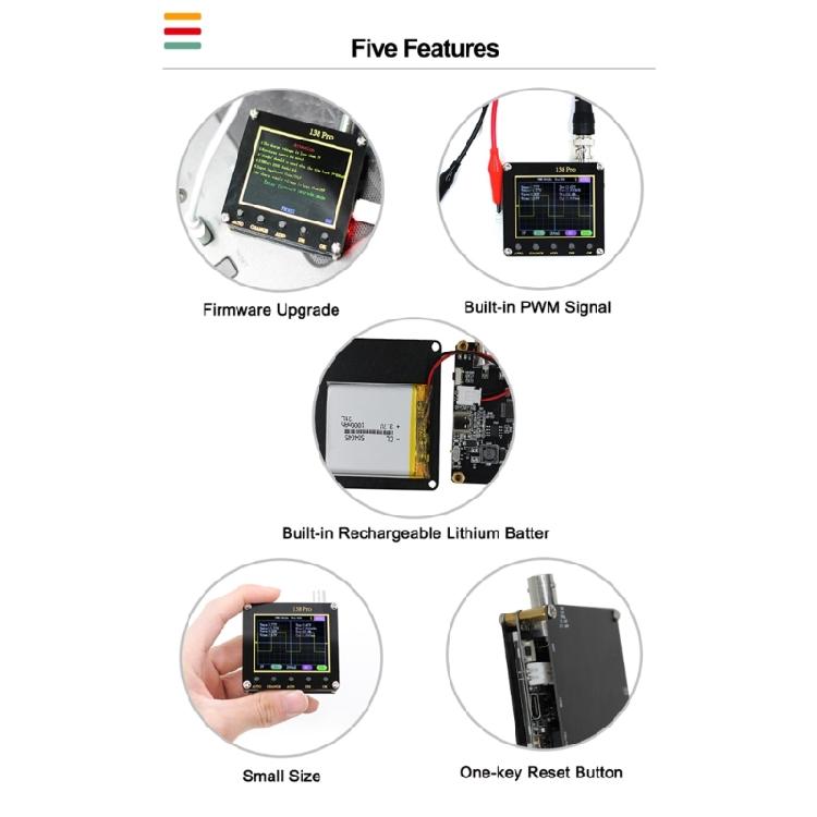 High-performance Mini Digital Oscilloscope 2.4Inch LCD-Display 2.5MS/-s Sampling
