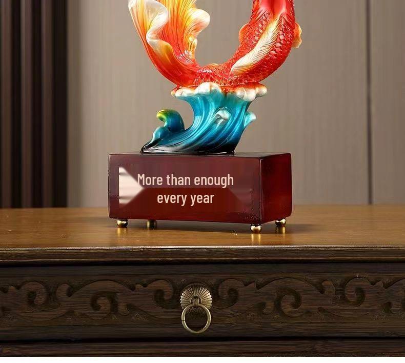 Yearly Abundance Fish Ornament: Perfect for Office, Living Room, Wine Cabinet, Home Décor, or as a Housewarming Gift.