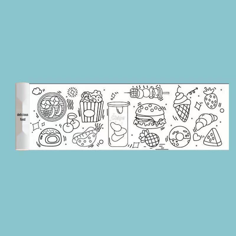 

Kids Large Scroll Painting: Long Canvas for Coloring & Watercolor - Mess-Free Doodle Fun for Kindergarten & Toddlers